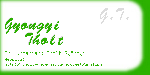 gyongyi tholt business card