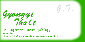 gyongyi tholt business card